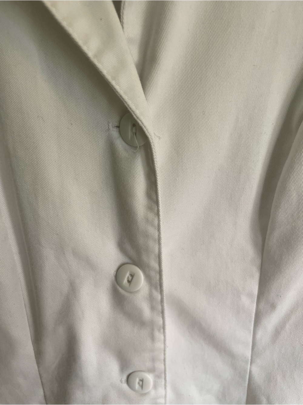 Peaches Uniforms White Midi Button-Down Nurse’s Dress with Belt, Sz 10 - Picture 7 of 7